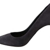 Dolce & Gabbana Gray Suede Leather Stiletto  Shoes Heels