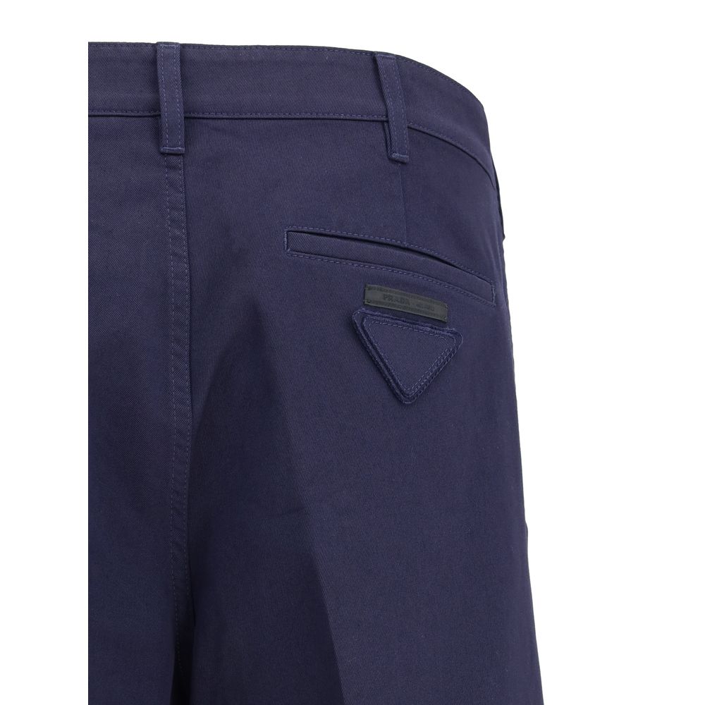 Prada Chino-Hose aus blauer Baumwolle