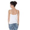 Zuelements White Cotton Women Tank Top