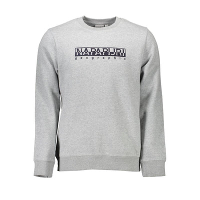 Napapijri Grigio Organic Cotton Men Sweatshirt