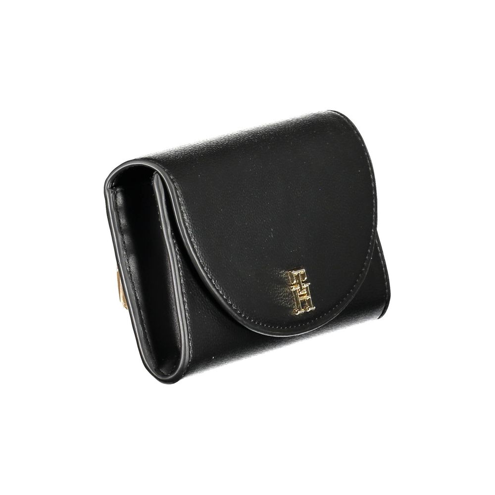Tommy Hilfiger Black Polyurethane Women's Wallet
