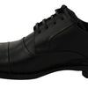 Dolce & Gabbana Black Leather Derby Formal Shoes