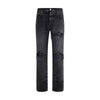 Amiri Schwarze Baumwolljeans mit geradem Bein