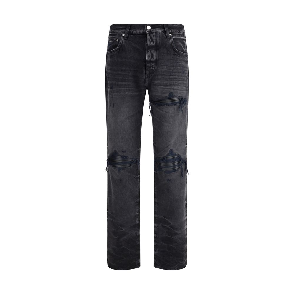 Amiri Schwarze Baumwolljeans mit geradem Bein