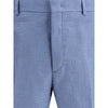 Fendi Light Blue Linen Bermuda Shorts