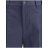 Fendi Blue Cotton Casual Pants