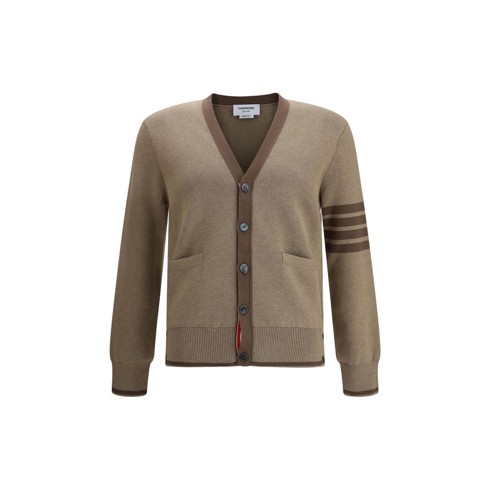 Thom Browne Strickjacke aus brauner Baumwolle