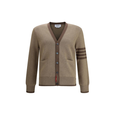 Thom Browne Strickjacke aus brauner Baumwolle