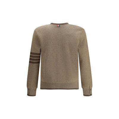 Thom Browne Strickjacke aus brauner Baumwolle