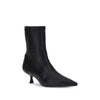 Stuart Weitzman Black Calf Leather Bos Taurus Ankle Boots