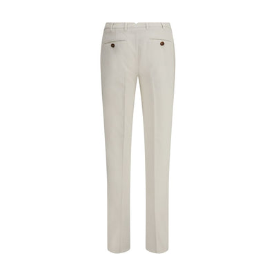 Brunello Cucinelli White Cotton Casual Pants