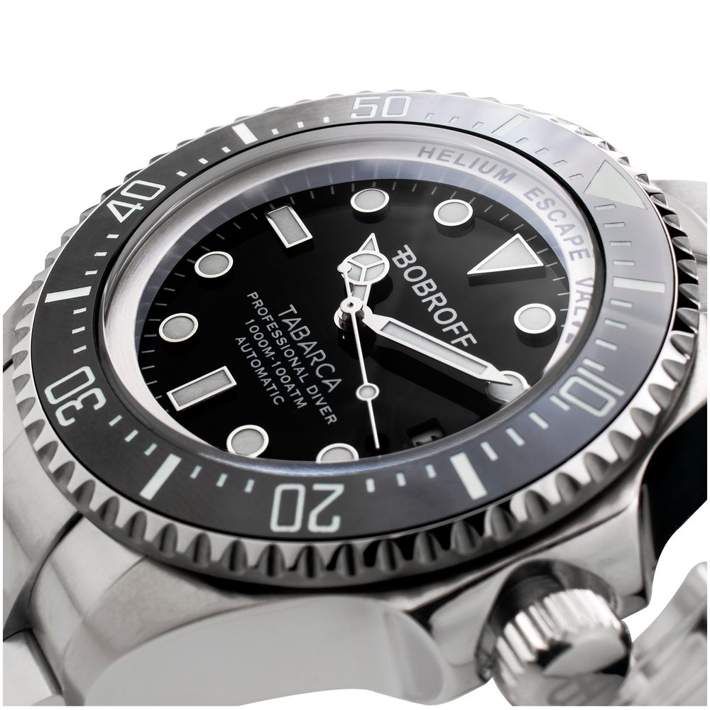 Bobroff Graue Edelstahl-Dresswatch