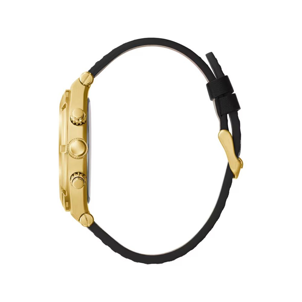 Guess Black Leather Dress Watch