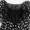 Dolce & Gabbana Black White Polka Dotted Ruffled Dress