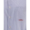 Valentino Blue Cotton Pattern Shirt