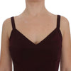 Dolce & Gabbana Bordeaux Stretch Full Length Sheath Dress