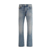 Versace Blue Cotton Straight-Leg Jeans