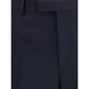 Valentino Blue Fleece Wool Dress Pants