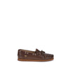 Valentino Garavani Brown Calf Leather Bos Taurus Slip-On Loafers