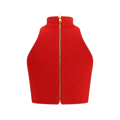 Balmain Multicolor Fleece Wool Top