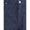 Fendi Blue Cotton Bermuda Shorts