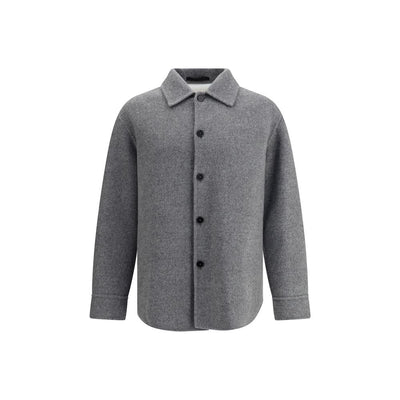 Jil Sander Grauer Fleece-Wollmantel