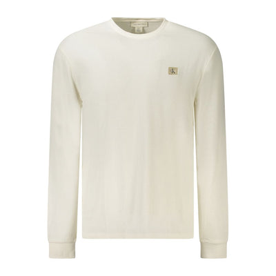 Calvin Klein White Cotton Men's Long-Sleeve T-Shirt