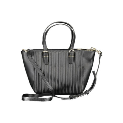 Tommy Hilfiger Black Polyurethane Women Handbag