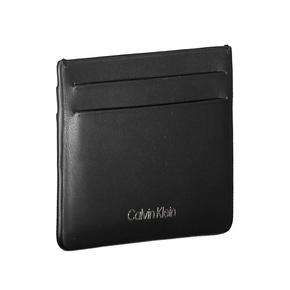 Calvin Klein Schwarze Lederbrieftasche