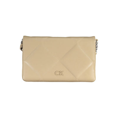 Calvin Klein Beige Polyester Women Shoulder Bag