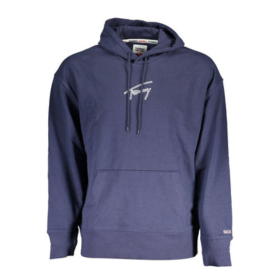 Tommy Hilfiger Blue Cotton Men's Hoodie Sweatshirt