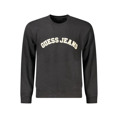 Guess Jeans Black Cotton Men Sweatshirt