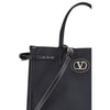 Valentino Garavani Black Calf Leather Bos Taurus Shoulder Bag