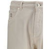 Brunello Cucinelli Cream Cotton Jeans Denim