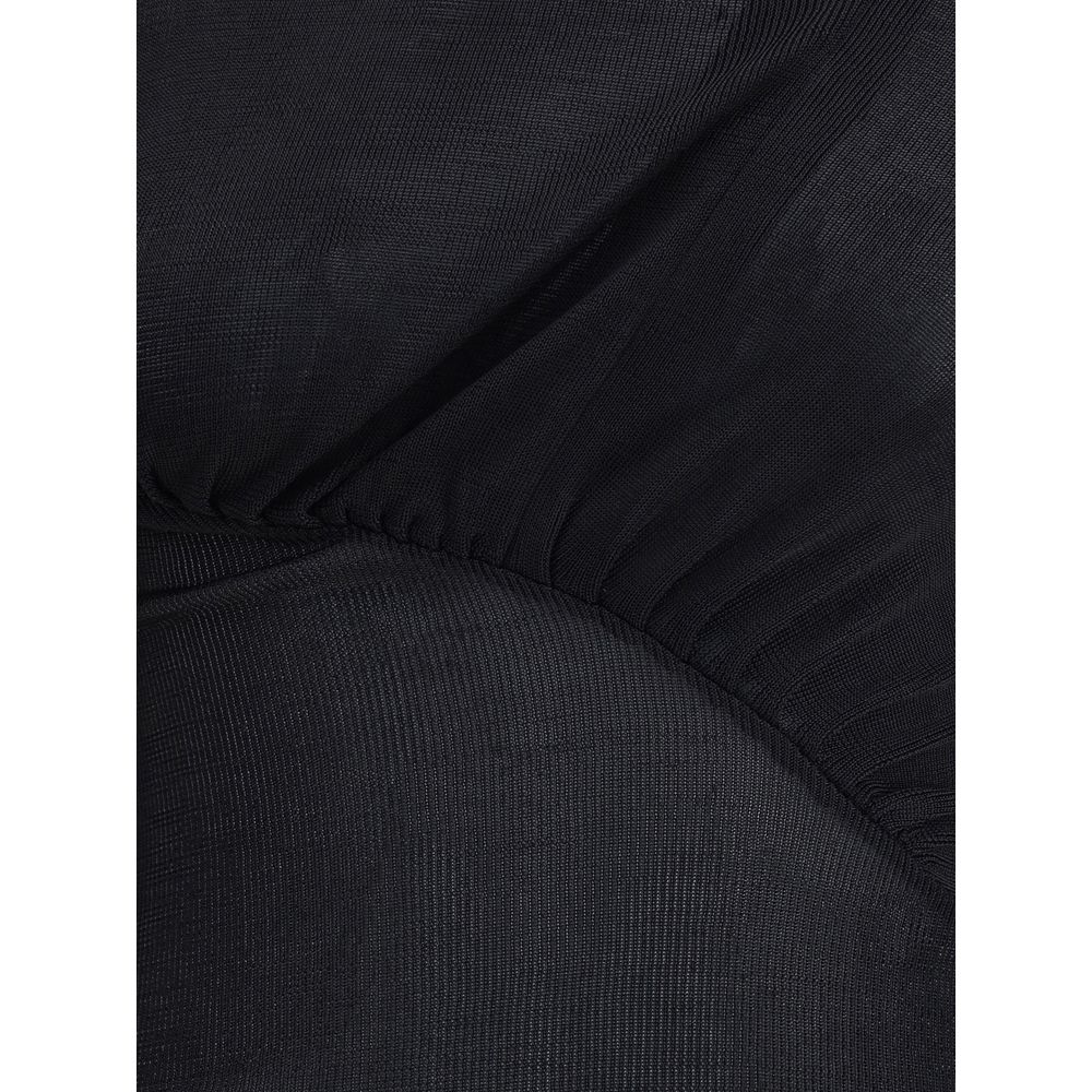 Schwarzes Viskose-Top von Self-Portrait