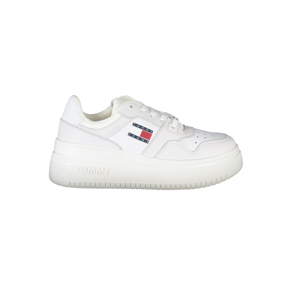 Tommy Hilfiger – Weiße Polyester-Sneaker
