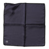 Dolce &amp; Gabbana Blauer quadratischer Foulard aus Seide mit DG-Krone für Herren