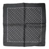 Dolce & Gabbana Black Fish Print Silk Square Men Foulard Scarf