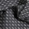 Dolce & Gabbana Black Fish Print Silk Square Men Foulard Scarf