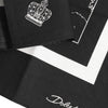 Dolce & Gabbana Black White Printed Square Men Foulard Scarf