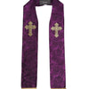 Dolce & Gabbana Purple Silk Fringes Cross Men Foulard Scarf