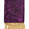 Dolce & Gabbana Purple Silk Fringes Cross Men Foulard Scarf