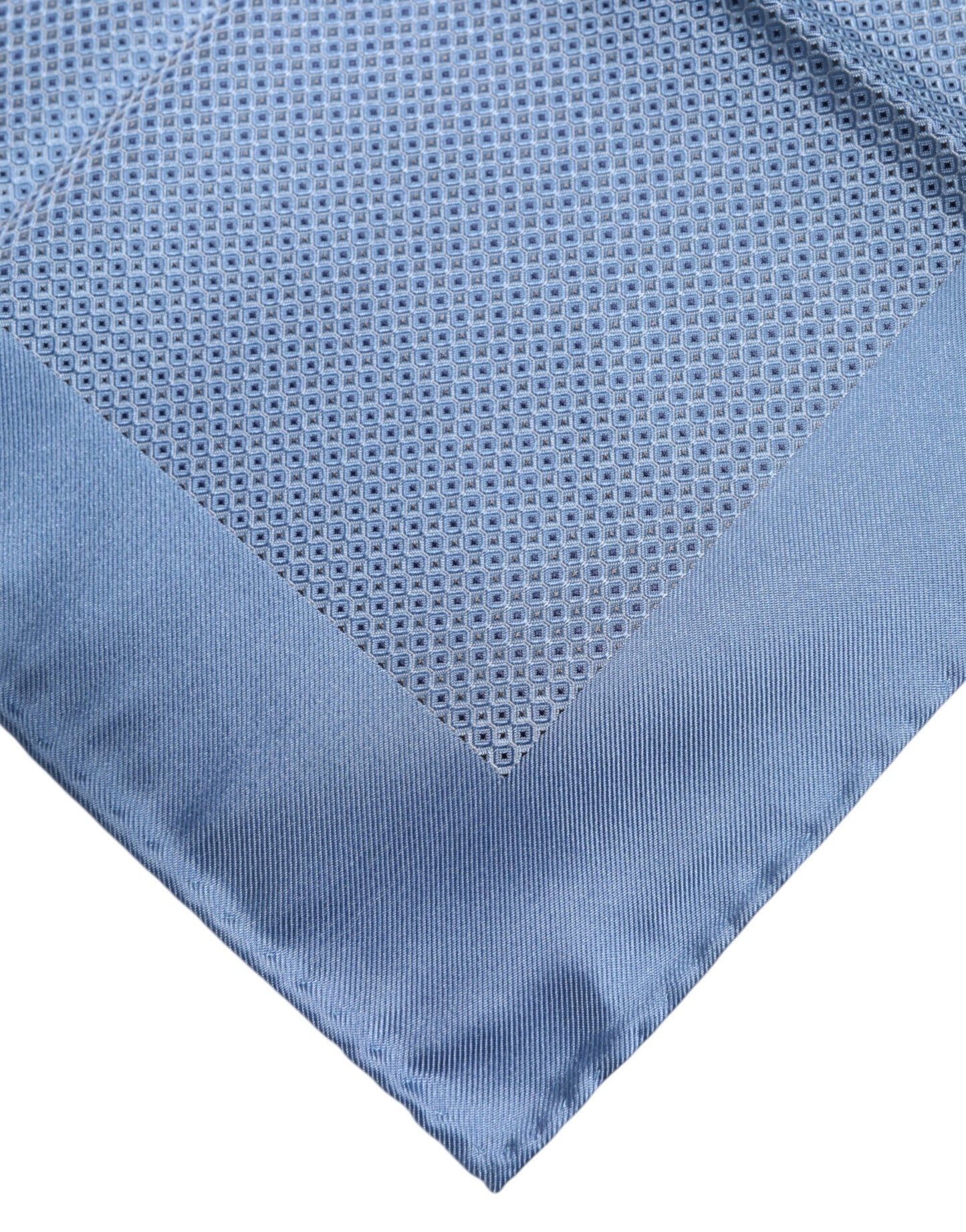 Dolce & Gabbana Light Blue Silk Square Men Foulard Scarf