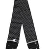 Dolce & Gabbana Black Silk Printed Fringes Men Foulard Scarf