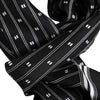 Dolce & Gabbana Black Silk Printed Fringes Men Foulard Scarf