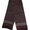 Dolce & Gabbana Maroon Dotted Silk Fringes Foulard Scarf