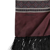 Dolce & Gabbana Maroon Dotted Silk Fringes Foulard Scarf