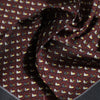 Dolce & Gabbana Maroon Cocktail Silk Square Foulard Scarf