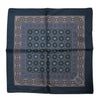 Dolce & Gabbana Blue Printed Silk Square Men Foulard Scarf