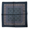 Dolce & Gabbana Blue Printed Silk Square Men Foulard Scarf